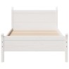 Cadre de lit sans matelas blanc 90x190 cm bois de pin massif 