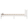 Cadre de lit sans matelas blanc 90x190 cm bois de pin massif 