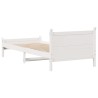 Cadre de lit sans matelas blanc 90x190 cm bois de pin massif 