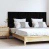 Tête de lit murale Noir 159,5x3x60 cm Bois massif de pin 