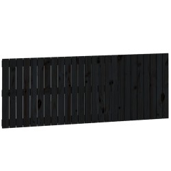Tête de lit murale Noir 159,5x3x60 cm Bois massif de pin 