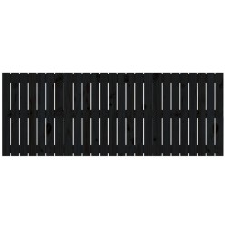 Tête de lit murale Noir 159,5x3x60 cm Bois massif de pin 