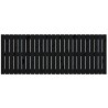 Tête de lit murale Noir 159,5x3x60 cm Bois massif de pin 