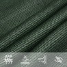 Voile d'ombrage 160 g/m² Vert foncé 3x3x4,2 m PEHD 