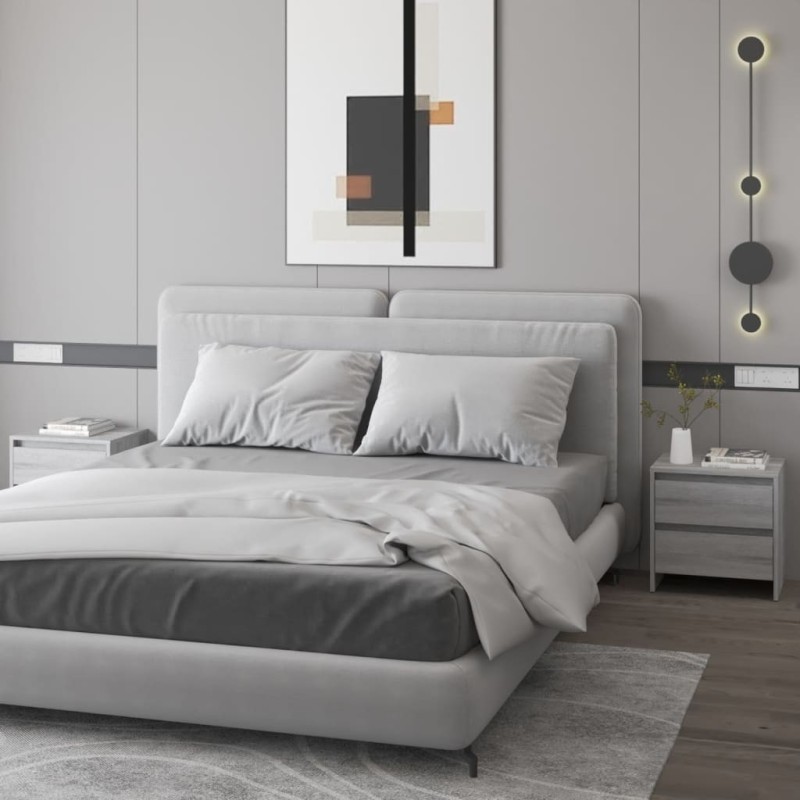 Tables de chevet 2 pcs sonoma gris 45x34,5x44,5 cm Tables de chevet 2 pcs sonoma gris 45x34,5x44,5 cm