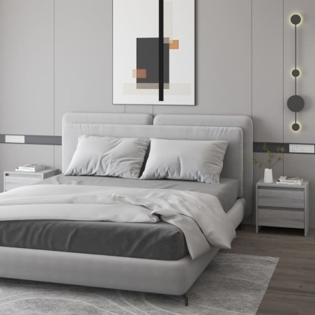 Tables de chevet 2 pcs sonoma gris 45x34,5x44,5 cm 