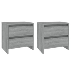 Tables de chevet 2 pcs sonoma gris 45x34,5x44,5 cm 