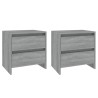 Tables de chevet 2 pcs sonoma gris 45x34,5x44,5 cm 