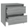 Tables de chevet 2 pcs sonoma gris 45x34,5x44,5 cm 