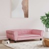 Lit pour chien rose 95x55x30 cm velours 