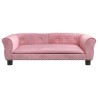 Lit pour chien rose 95x55x30 cm velours 