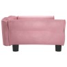 Lit pour chien rose 95x55x30 cm velours 