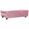 Lit pour chien rose 95x55x30 cm velours 