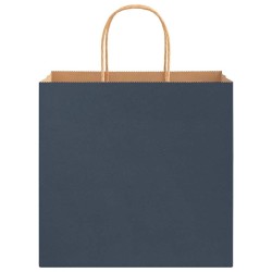 Sacs en papier 50 pcs avec poignées bleu 26x17x25 cm 