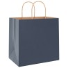Sacs en papier 50 pcs avec poignées bleu 26x17x25 cm 