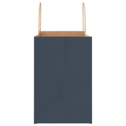 Sacs en papier 50 pcs avec poignées bleu 26x17x25 cm 