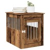 Meuble de cage chiens vieux bois 55x75x65 cm bois d'ingénierie 