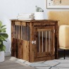 Meuble de cage chiens vieux bois 55x75x65 cm bois d'ingénierie 