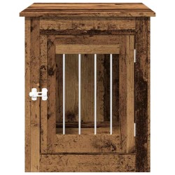 Meuble de cage chiens vieux bois 55x75x65 cm bois d'ingénierie 