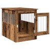 Meuble de cage chiens vieux bois 55x75x65 cm bois d'ingénierie 