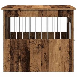 Meuble de cage chiens vieux bois 55x75x65 cm bois d'ingénierie 