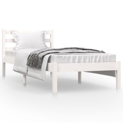 Cadre de lit sans matelas 75x190 cm blanc 