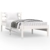 Cadre de lit sans matelas 75x190 cm blanc 