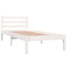 Cadre de lit sans matelas 75x190 cm blanc 