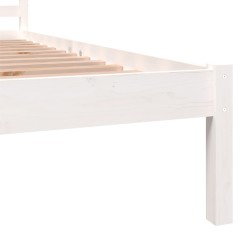 Cadre de lit sans matelas 75x190 cm blanc 