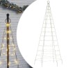 Sapin de Noël à LED sur mât de drapeau 200 LED blanc 180 cm 