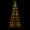 Sapin de Noël à LED sur mât de drapeau 200 LED blanc 180 cm 