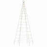 Sapin de Noël à LED sur mât de drapeau 200 LED blanc 180 cm 