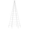 Sapin de Noël à LED sur mât de drapeau 200 LED blanc 180 cm 