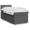 Sommier à lattes de lit avec matelas Gris foncé 80x200 cm Tissu 