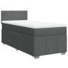 Sommier à lattes de lit avec matelas Gris foncé 80x200 cm Tissu 