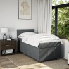 Sommier à lattes de lit avec matelas Gris foncé 80x200 cm Tissu 
