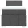 Sommier à lattes de lit avec matelas Gris foncé 80x200 cm Tissu 