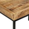 Tables basses gigognes 3pcs bois de manguier massif brut et fer 