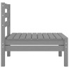 Salon de jardin 8 pcs Gris Bois de pin massif 