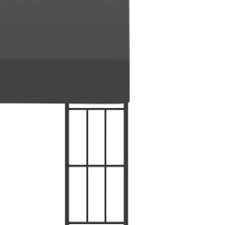 Belvédère mural 3x6 m Anthracite Tissu 