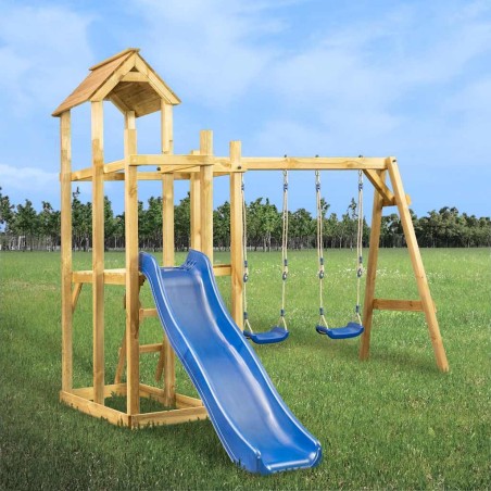 Aire de jeux d'extérieur 285x305x226,5 cm bois de pin imprégné 