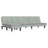 Canapé-lit en forme de L gris clair 255x140x70 cm velours 