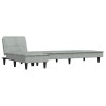 Canapé-lit en forme de L gris clair 255x140x70 cm velours 