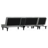 Canapé-lit en forme de L gris clair 255x140x70 cm velours 