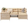 Salon de jardin 5 pcs bois de pin massif 