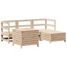 Salon de jardin 5 pcs bois de pin massif 