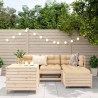 Salon de jardin 5 pcs bois de pin massif 