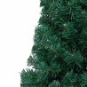 Demi-arbre de Noël artificiel pré-éclairé et boules vert 240 cm 