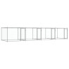 Cage pour chien avec portes gris 8x2x1,5 m acier galvanisé 