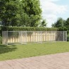 Cage pour chien avec portes gris 8x2x1,5 m acier galvanisé 